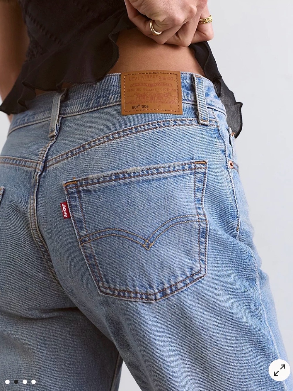 Levi's 501 lightweight 90’s Women's Light Blue Straight-Leg High-Rise Jeans